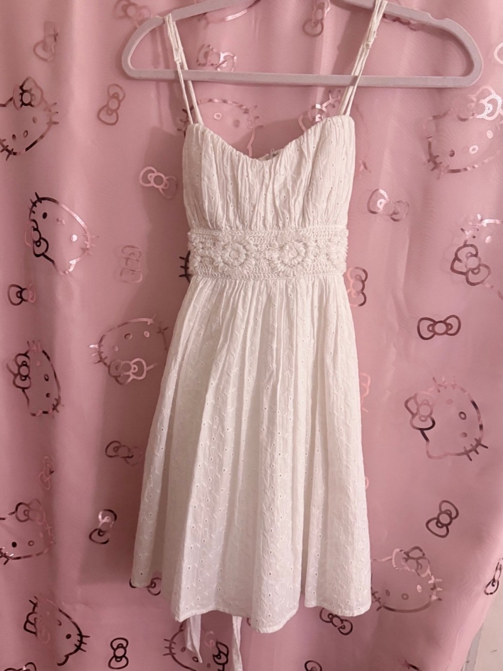 White Milkmaid Sweetheart Neckline White Dress Size XS / 1